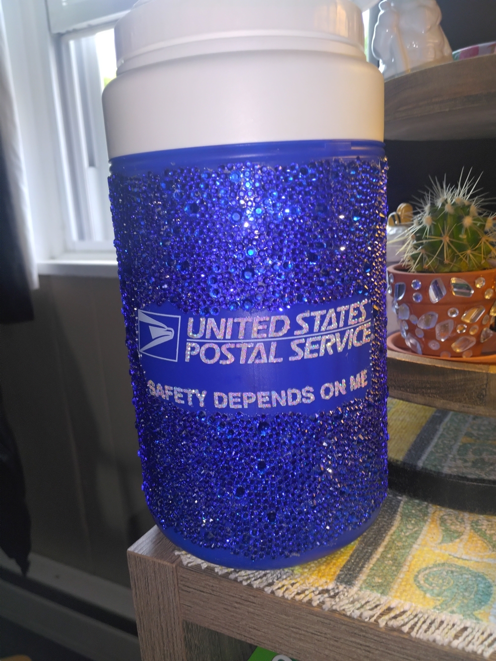 Blue Rhinestone Travel Water Jug - Picture 3 of 5